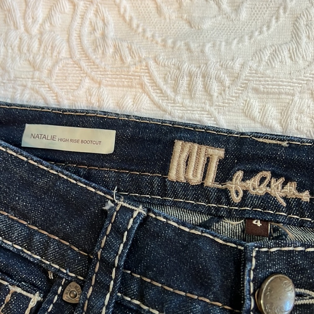 KUT Jeans Women Size 4 Blue Bootcut - Picture 2 of 6